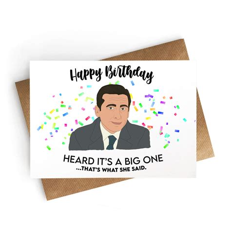 Buy Michael Scott Birthday Card The Office Us Birthday Card Funny