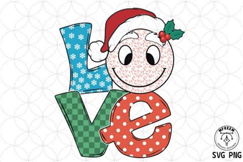 Love Christmas Smile Svg Sublimation Graphic By Mfreem · Creative Fabrica