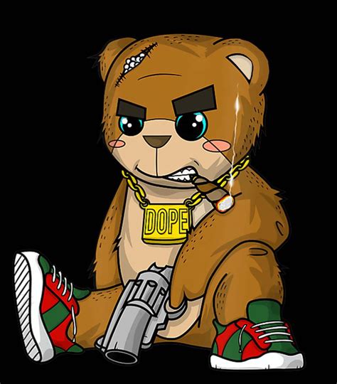 Unique gangster bear clothing designed and sold by artists for women, men, and everyone. Hip Hop Teddy Bear Gangster Rap Hustle Hard Get Money Tee ...