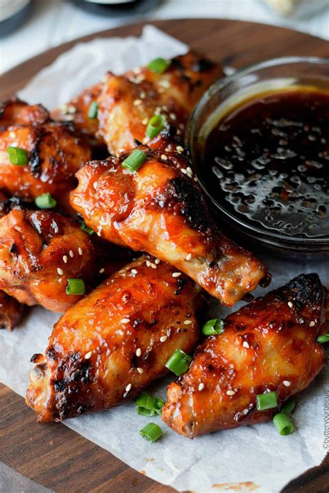 The secret is to parboil the wings which will cook off some of the fat. Oven Baked Spicy Teriyaki Chicken Wings - Butter Your Biscuit