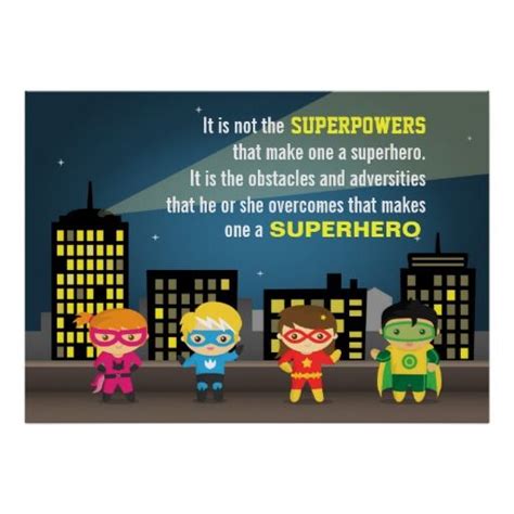 If you want to share a superhero story to your kid, this quotes collection writing can help you in this matter. Colourful Motivating Superhero Quote For Kids Room Poster ...