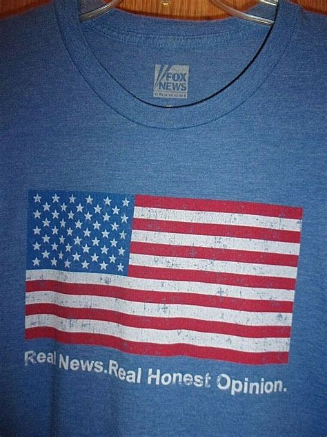 Fox News Real News Real Honest Opinion Blue L T Shirt Ebay