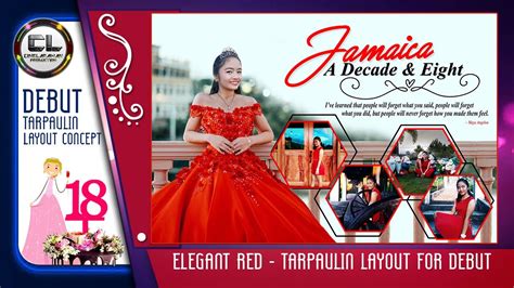 New users enjoy 60% off. Elegant Red Tarpaulin Design for 18th Birthday ...