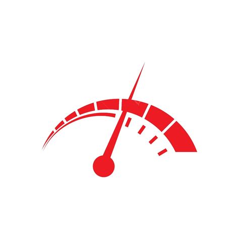 Illustration Of Red Speedometer Logo Design Template Vector Template