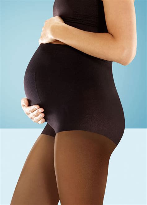 Baby Bump Black Sheer Maternity Tights By Ambra Denier