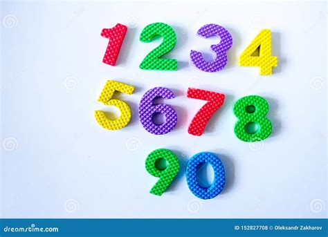 Colorful Numbers Isolated On White Background Stock Photo Image Of