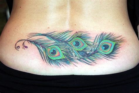 Peacock Feathers Lower Back Tattoo Tattooimagesbiz