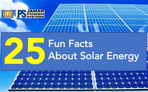 25 Fun Facts About Solar Energy Jamar Power Systems