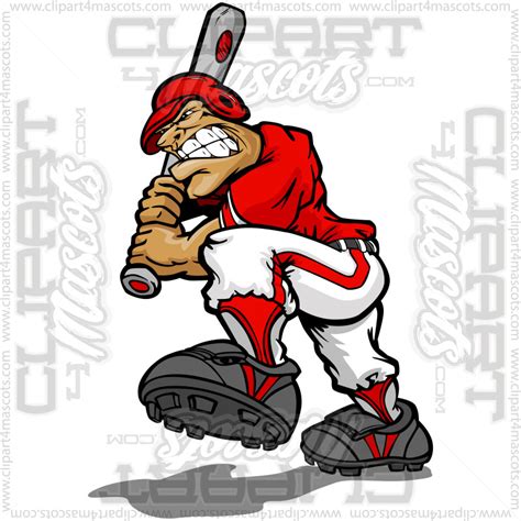 Baseball Hitter Cartoon Image Vector Or  Formats