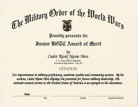 010 Army Certificate Of Achievement Template Microsoft