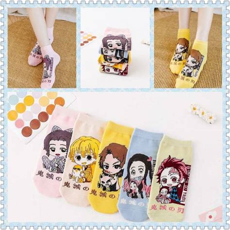 Anime Demon Slayer Kimetsu No Yaiba Sock Short Socks Cosplay Prop
