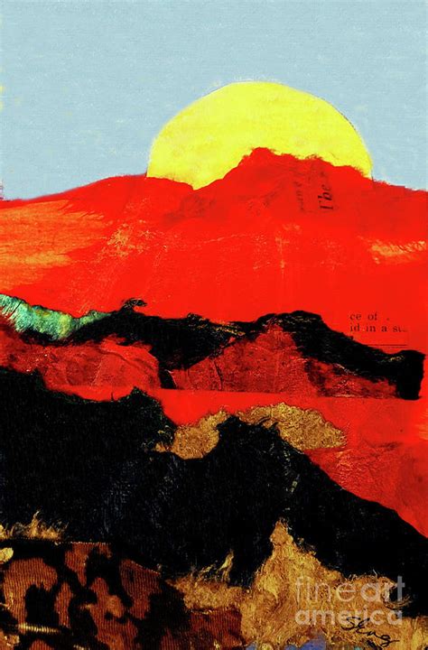 Abstract Painting Of Mountains Painting Photos