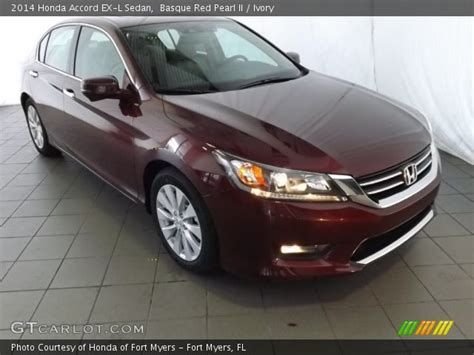 The accord is offered as a coupe, but its competitors are available only as sedans. Basque Red Pearl II - 2014 Honda Accord EX-L Sedan - Ivory ...