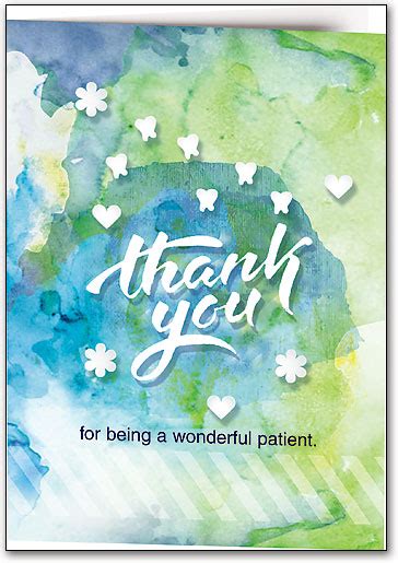 Watercolor Thank You Folding Card Smartpractice Dental