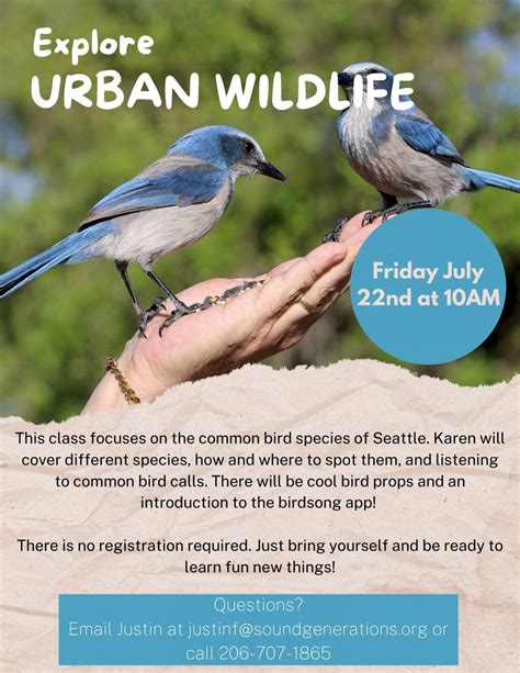 July 22nd Urban Wildlife Lake City Seniors