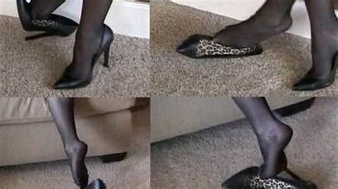 Shoeplayer Stockings And Socks Ariels Sexy Black White Heels Airport Shoeplay 3
