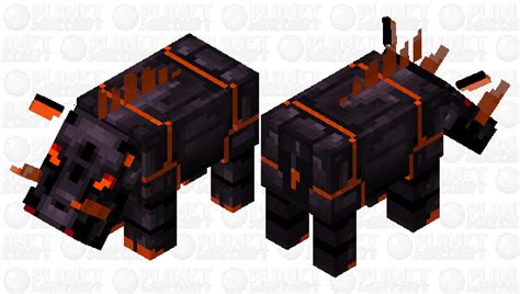 Obsidian Hoglin Minecraft Mob Skin