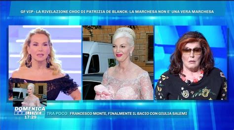 Domenica Live Patrizia De Blanck Daniela Del Secco Non è Marchesa
