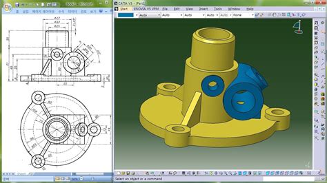 Catia Part Design Example Drawing 01 Youtube