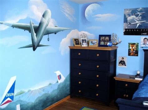 Baby boy nursery set of 7 prints with vintage airplanes, personalized name print, dream big little one. 15 Cool Airplane Themed Bedroom Ideas for Boys - Rilane ...