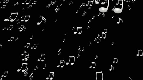 Animated Falling White Music Notes Stock Footage Video