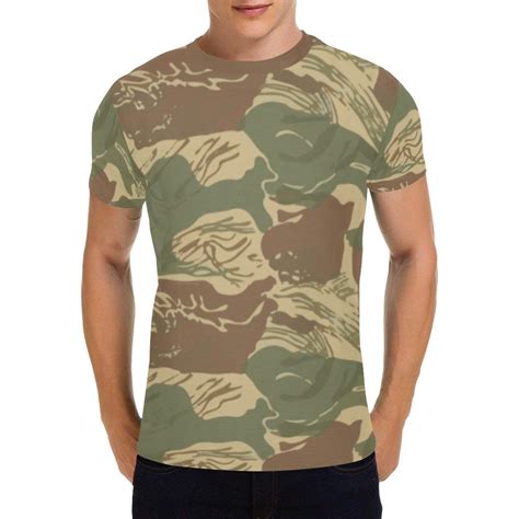 Rhodesian Brushstroke Camouflage V1 T Shirt For Men Rhodesian Brushstroke