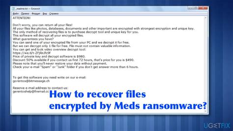 How To Recover Files Encrypted By Meds Ransomware