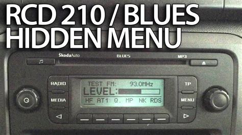 How To Enter Diagnostic Hidden Menu In Vw Rcd 210 Skoda Blues Radio