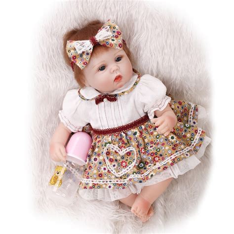 Npkcollection Bebe Reborn Dolls Silicone Girl Body 43cm Adora Doll Toys