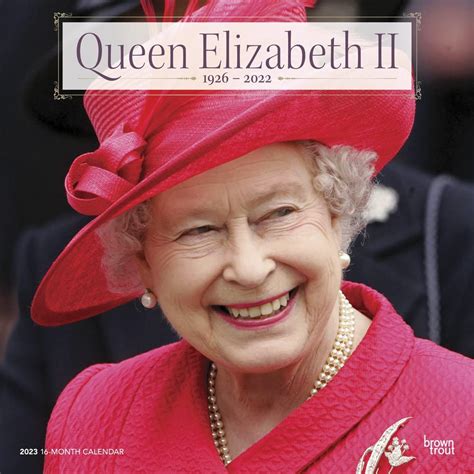 Queen Elizabeth Ii 2023 12 X 24 Inch Monthly Square Wall Calendar