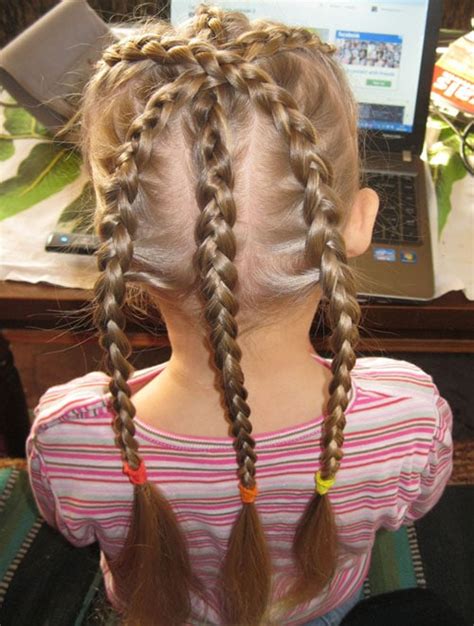 • this kids' hairstyles for girls is similar to the top knot. 26 Cute Braided Hairstyles For Kids - CreativeFan
