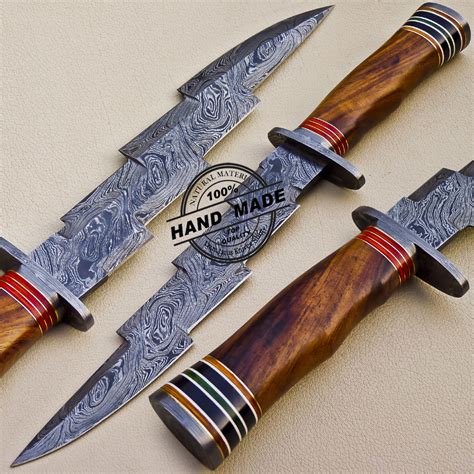 New Damascus Bowie Knife Custom Handmade Damascus Steel Knife
