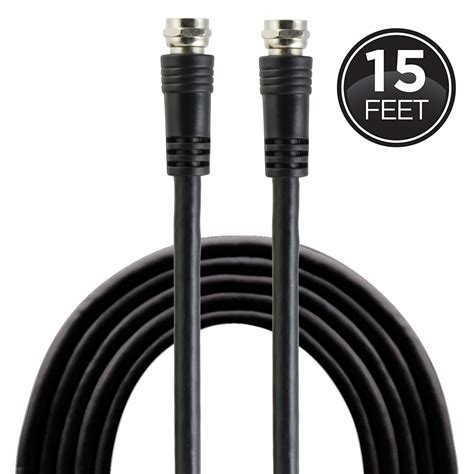 Buy Ge Rg6 Coaxial Cable 15 Ft F Type Connectors Double Shielded