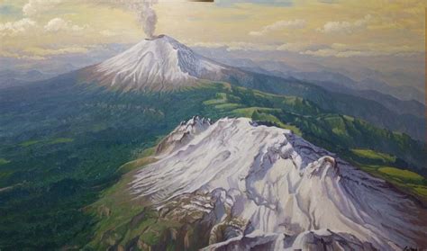 Volcanes Iztaccihuatl Y Popocatepetl Vista Aerea Casa Gama