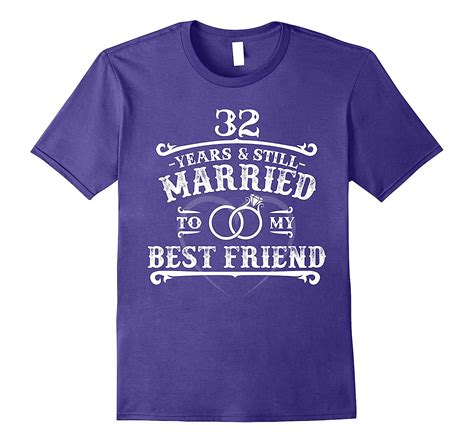 32nd Wedding Anniversary T Shirt For Husbandwife Pl Polozatee