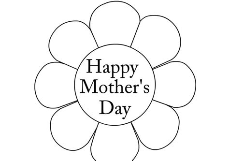Black And White Clipart Of Happy Mothers Daym Clip Art Library