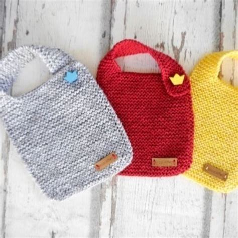 Knitting Pattern Baby Bib Basic No168e 2 In 2021