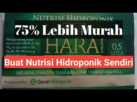 Reçete ev yapımı topraksız besinler, iyi, ucuz ve verimli. Lebih Murah, Membuat Nutrisi Hidroponik AB Mix Sendiri ...