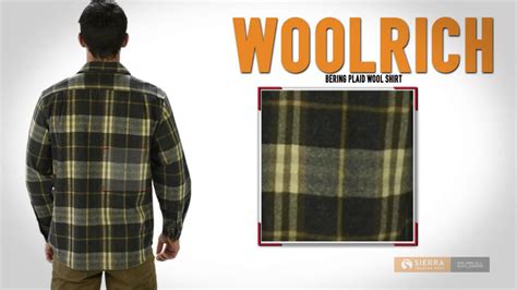 Woolrich Bering Plaid Wool Shirt Long Sleeve For Men Youtube
