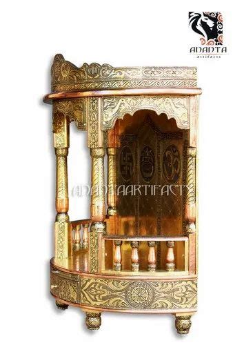 Traditional Golden Brass Wooden Temple At Best Price In Kalol Id