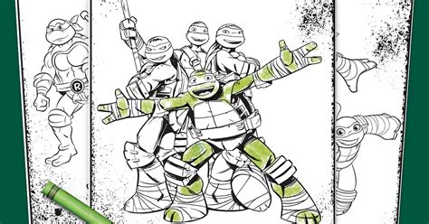 It looks like they are ready to fight crime and be ninjas! TMNT Coloring Pages | Nickelodeon Parents