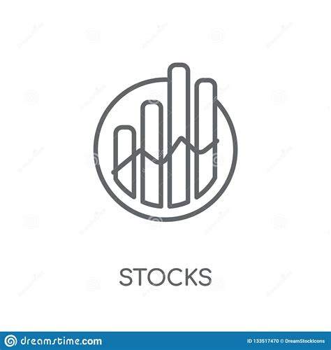 Stocks Linear Icon Modern Outline Stocks Logo Concept On White Stock