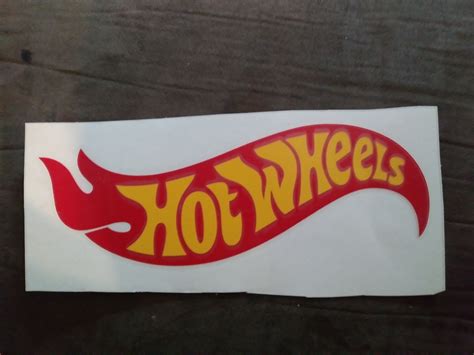 Hot Wheels Flame Logo Done On Red And Yellow Vinyl 9 X Etsy