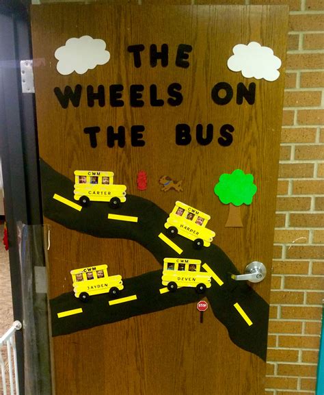 The Wheels On The Bus Classroom Door Idea Door Decorations