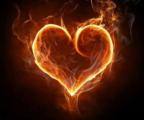 Cool Fire Hearts Wallpapers