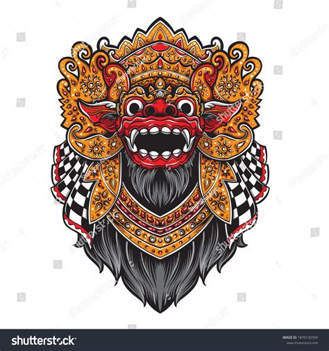 Balinese Barong Vector Logo Illustration Template Stock Vector Royalty