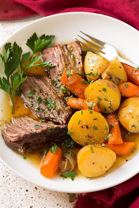 Just as the oil begins to smoke, add half of beef cubes. Classic Pot Roast with Potatoes and Carrots - Cooking Classy