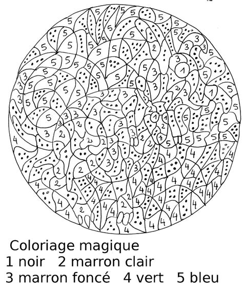 21 Dessins De Coloriage Magique Cm1 à Imprimer
