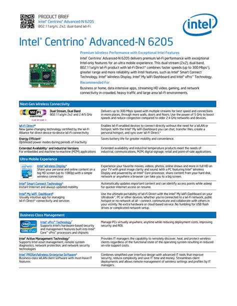 Intel Centrino Advanced N 6205