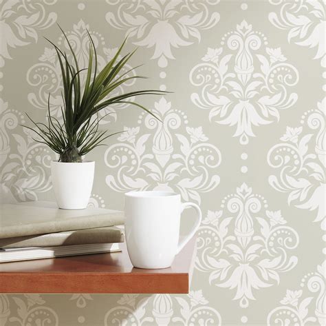 Damask Removable Vinyl Wallpaper Peel And Stick